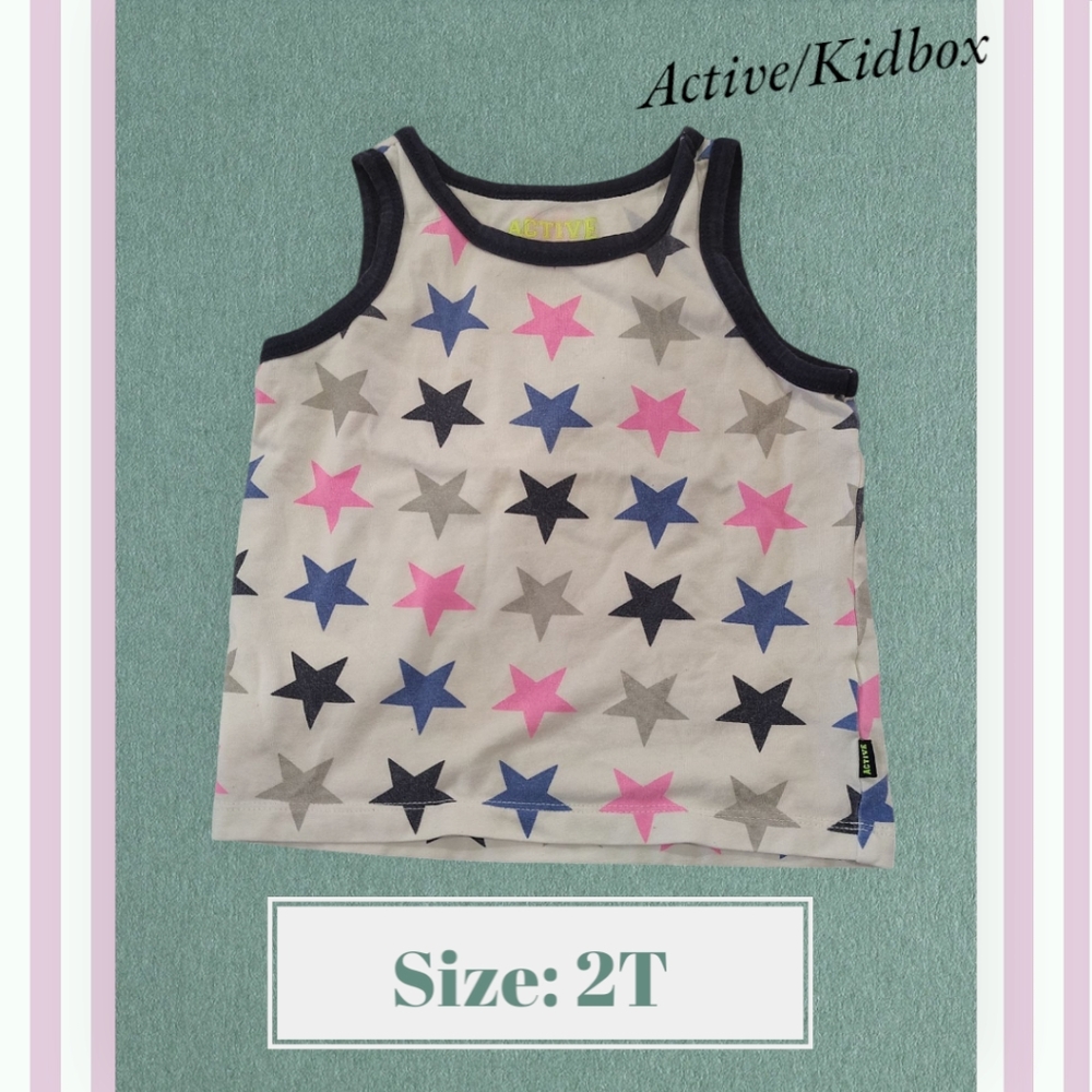 Pink Blue Star Tank Top